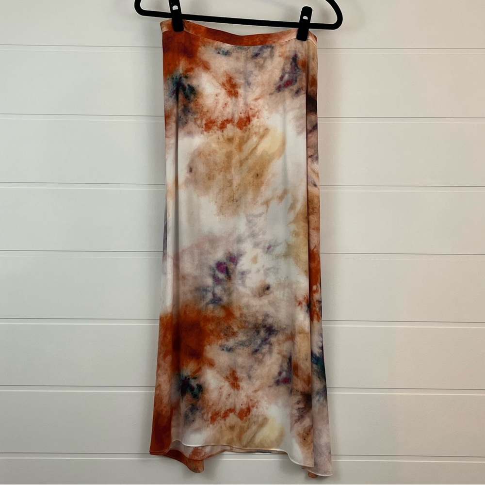 Aritzia Wilfred Sz 8 Tie-Dye Side slit Maxi Skirt